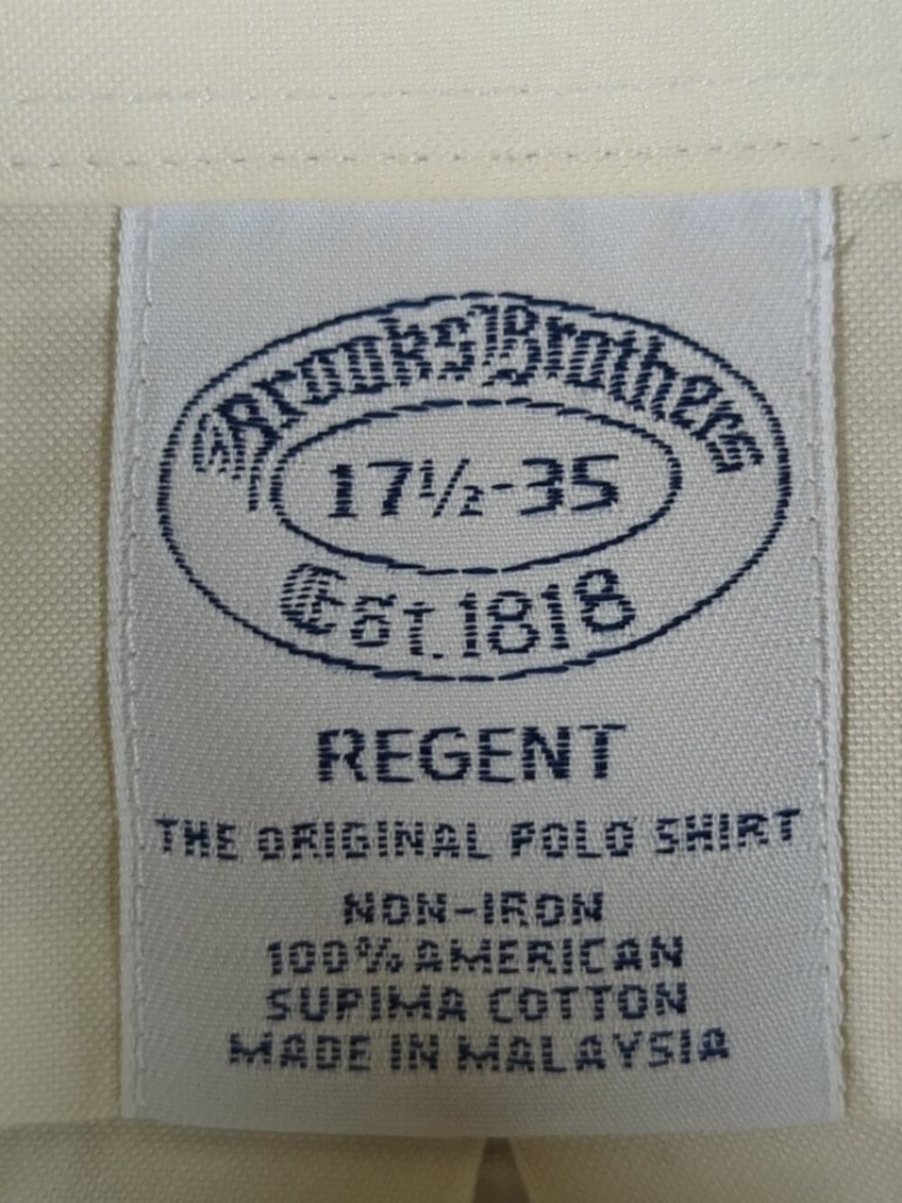 Brooks Brothers Regent Shirt Men's 17.5-35 Long Sleeve Dress Button Down - Picture 3 of 7